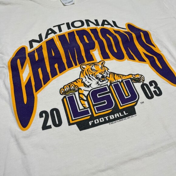 LSU Football T sweatshirt shirt WHITE 2003 - Picture 1 of 2